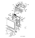 ESCUTCHEON & DOOR ASSEMBLY Diagram and Parts List for HDA900X-72BA  Hotpoint Dishwasher