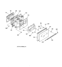OVEN DOOR Diagram and Parts List for RB757GT4AD  Hotpoint Range