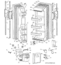 DOORS Diagram and Parts List for MSK22GRXDAD  General Electric Refrigerator