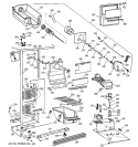 FREEZER SECTION Diagram and Parts List for MSK22GRXDAD  General Electric Refrigerator