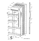 FRESH FOOD DOOR Diagram and Parts List for TPG21JRBABB  General Electric Refrigerator