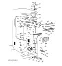 FRESH FOOD SECTION Diagram and Parts List for TPG21KRBAWH  General Electric Refrigerator
