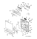 Part Location Diagram of WD34X10033 GE ESCUTCHEON & INSERT Assembly