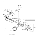 MOTOR - PUMP MECHANISM Diagram and Parts List for GSD4315Z02AA  General Electric Dishwasher