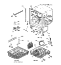 BODY PARTS Diagram and Parts List for GSD4112Z02AA  General Electric Dishwasher