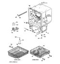 BODY PARTS Diagram and Parts List for GSD3220Z02BB  General Electric Dishwasher