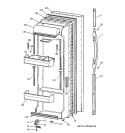 FRESH FOOD DOOR Diagram and Parts List for TFX25VPBAWW  General Electric Refrigerator