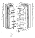 DOORS Diagram and Parts List for TFJ20JABAAA  General Electric Refrigerator