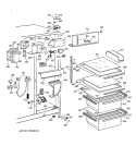FRESH FOOD SECTION Diagram and Parts List for TFJ20JABAAA  General Electric Refrigerator