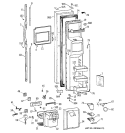 FREEZER DOOR Diagram and Parts List for TFJ28PFBAAA  General Electric Refrigerator