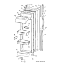 FRESH FOOD DOOR Diagram and Parts List for TFK30PRBAWW  General Electric Refrigerator
