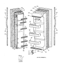 DOORS Diagram and Parts List for TFK20JABAAA  General Electric Refrigerator
