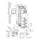 FREEZER DOOR Diagram and Parts List for TFK22PRBAAA  General Electric Refrigerator