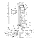 FREEZER DOOR Diagram and Parts List for TFK28ZFBAAA  General Electric Refrigerator