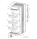 FRESH FOOD DOOR Diagram and Parts List for TFX22GRBAWW  General Electric Refrigerator