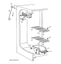FREEZER SECTION Diagram and Parts List for TFX22GRBAWW  General Electric Refrigerator
