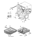 BODY PARTS Diagram and Parts List for GSM2100Z02WH  General Electric Dishwasher