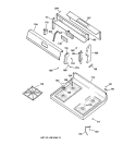 CONTROL PANEL & COOKTOP Diagram and Parts List for JGBS21PEA2AD  General Electric Range
