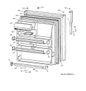 FRESH FOOD DOOR Diagram and Parts List for TBX21JABLRAA  General Electric Refrigerator