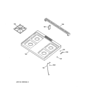 COOKTOP Diagram and Parts List for JGSS05BEA2BB  General Electric Range