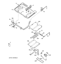 GAS & BURNER PARTS Diagram and Parts List for JGBP24BEA2WH  General Electric Range