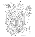 BODY PARTS Diagram and Parts List for JGBP24BEA2WH  General Electric Range