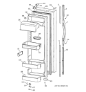 FRESH FOOD DOOR Diagram and Parts List for TPJ24PRBABB  General Electric Refrigerator