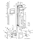 FREEZER DOOR Diagram and Parts List for TPK24PRBAWW  General Electric Refrigerator