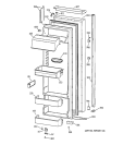 FRESH FOOD DOOR Diagram and Parts List for TPJ24BIBAWW  General Electric Refrigerator