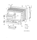 Part Location Diagram of WR71X10099 GE SHELF FRONT FZ 1/2