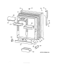 FRESH FOOD DOOR Diagram and Parts List for TBX22VABLRWW  General Electric Refrigerator