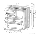 FRESH FOOD DOOR Diagram and Parts List for TBX21CIBLRAA  General Electric Refrigerator