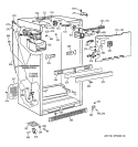 CABINET Diagram and Parts List for TBX21CIBLRAA  General Electric Refrigerator