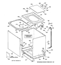 CABINET, COVER & FRONT PANEL Diagram and Parts List for WSSR2070V1WW  General Electric Washer