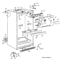CABINET Diagram and Parts List for TBX19PABLRAA  General Electric Refrigerator