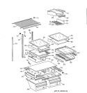 SHELF PARTS Diagram and Parts List for TBX19PABLRAA  General Electric Refrigerator