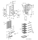 Section Diagram and Parts List for FUM9SAARWH  General Electric Freezer