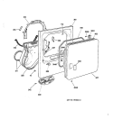 FRONT PANEL & DOOR Diagram and Parts List for DBXR453EV0WW  General Electric Dryer