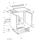 CABINET Diagram and Parts List for DBXR453EV0WW  General Electric Dryer