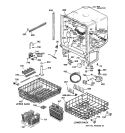BODY PARTS Diagram and Parts List for ZBD3500ZZ0WW  General Electric Dishwasher