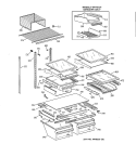 SHELF PARTS Diagram and Parts List for TBX25PABLRAA  General Electric Refrigerator