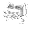 FREEZER DOOR Diagram and Parts List for TBX24JABLRWW  General Electric Refrigerator