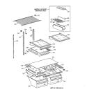 SHELF PARTS Diagram and Parts List for TBX24JABLRWW  General Electric Refrigerator