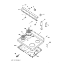 CONTROL PANEL & COOKTOP Diagram and Parts List for RB525GV5  Hotpoint Range