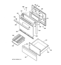 DOOR & DRAWER PARTS Diagram and Parts List for RB536GW5  Hotpoint Range