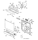 ESCUTCHEON & DOOR ASSEMBLY Diagram and Parts List for HDA3220Z02BB  Hotpoint Dishwasher