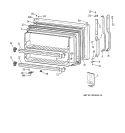 FREEZER DOOR Diagram and Parts List for CTX21HABLRAA  Hotpoint Refrigerator