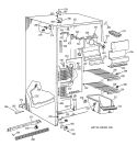 FREEZER SECTION Diagram and Parts List for CSK20GABAAD  Hotpoint Refrigerator