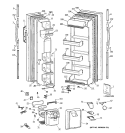 DOORS Diagram and Parts List for MSG20GWBAWW  General Electric Refrigerator