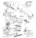 FREEZER SECTION Diagram and Parts List for MSG20GWBAWW  General Electric Refrigerator
